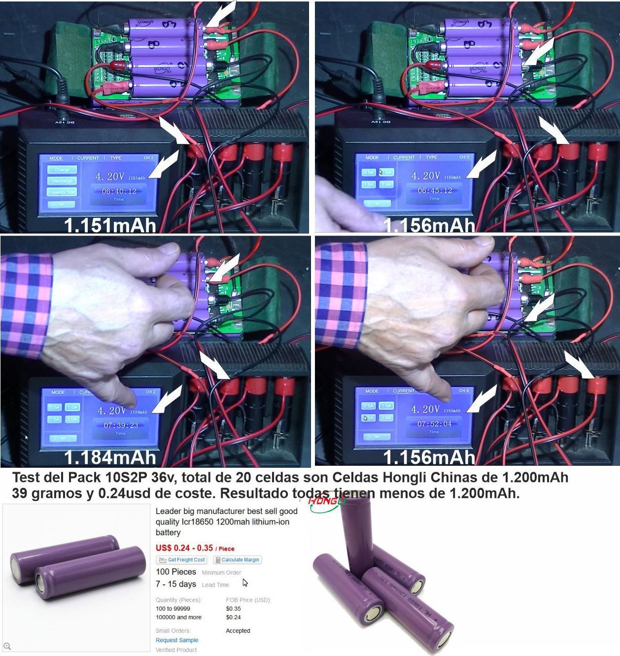 Test Pack Panasonic 10S2P-36v
